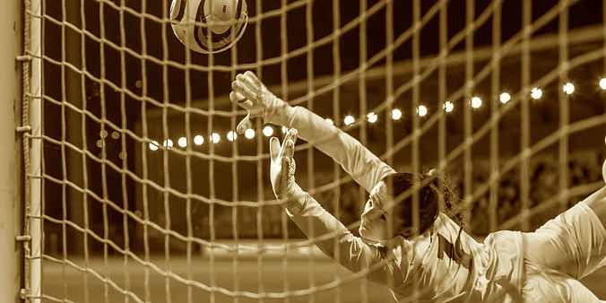 Female goalkeeper diving left