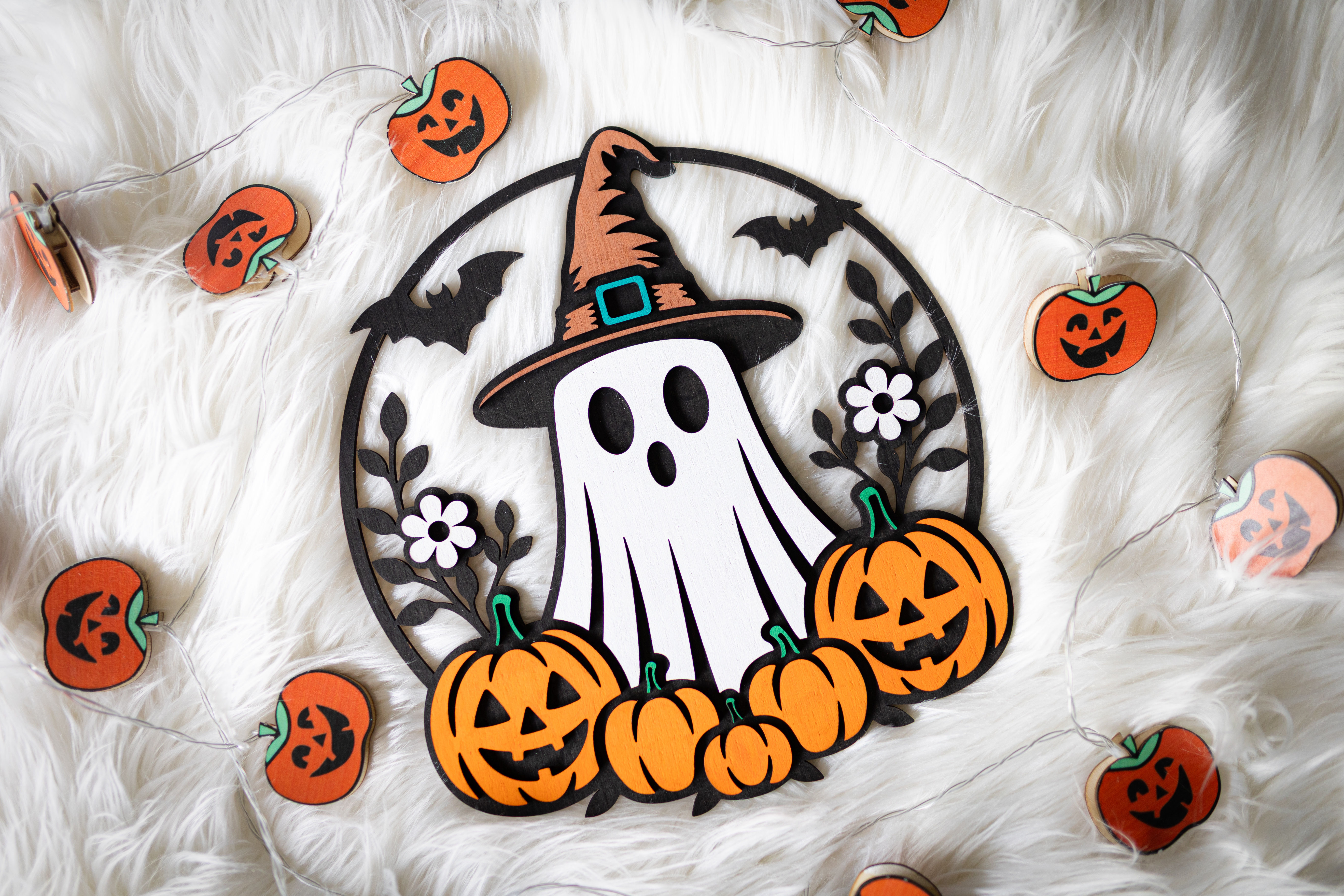 Houten Halloween decoratie – Spookje