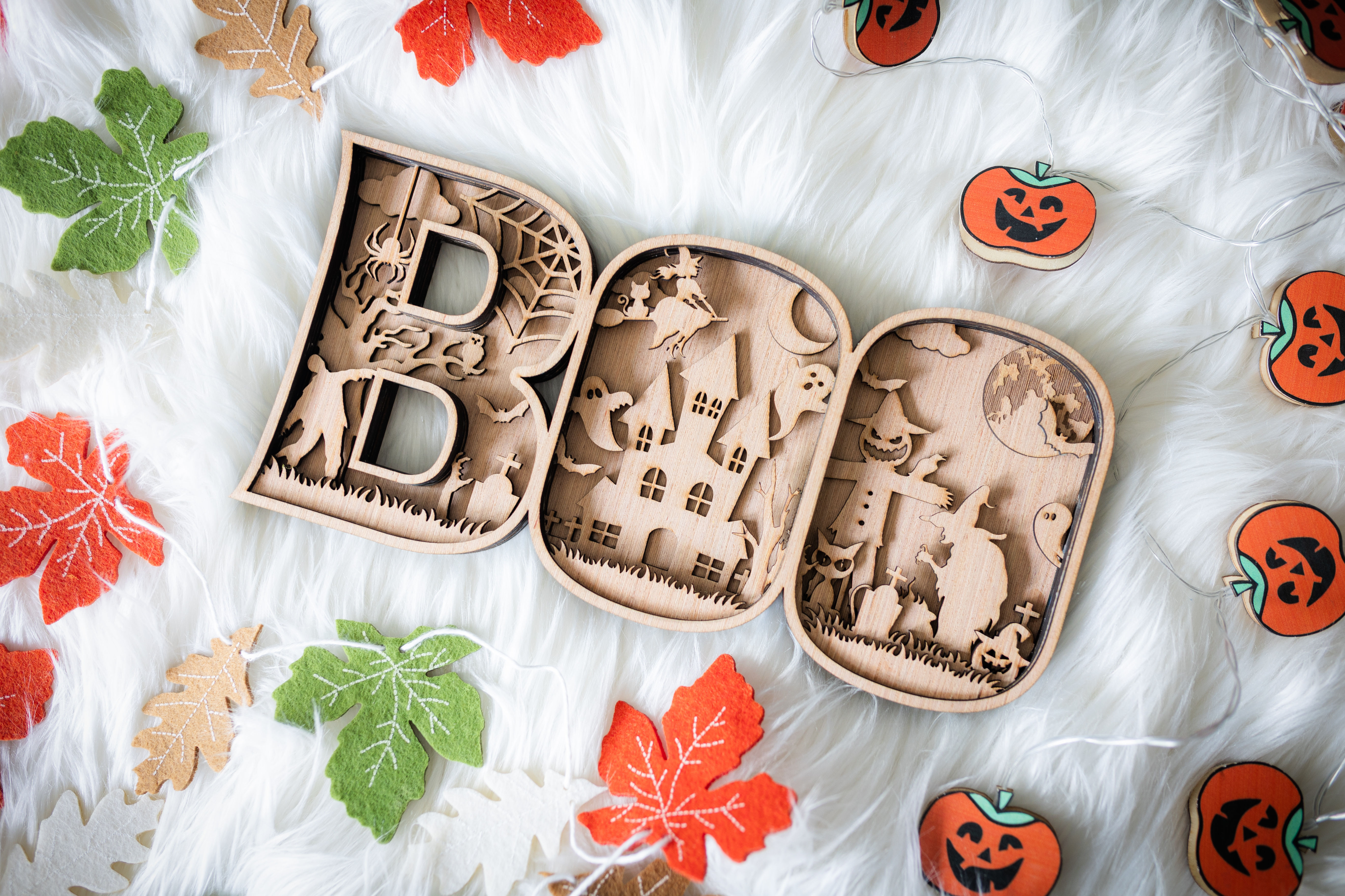 BOO Halloween decoratie