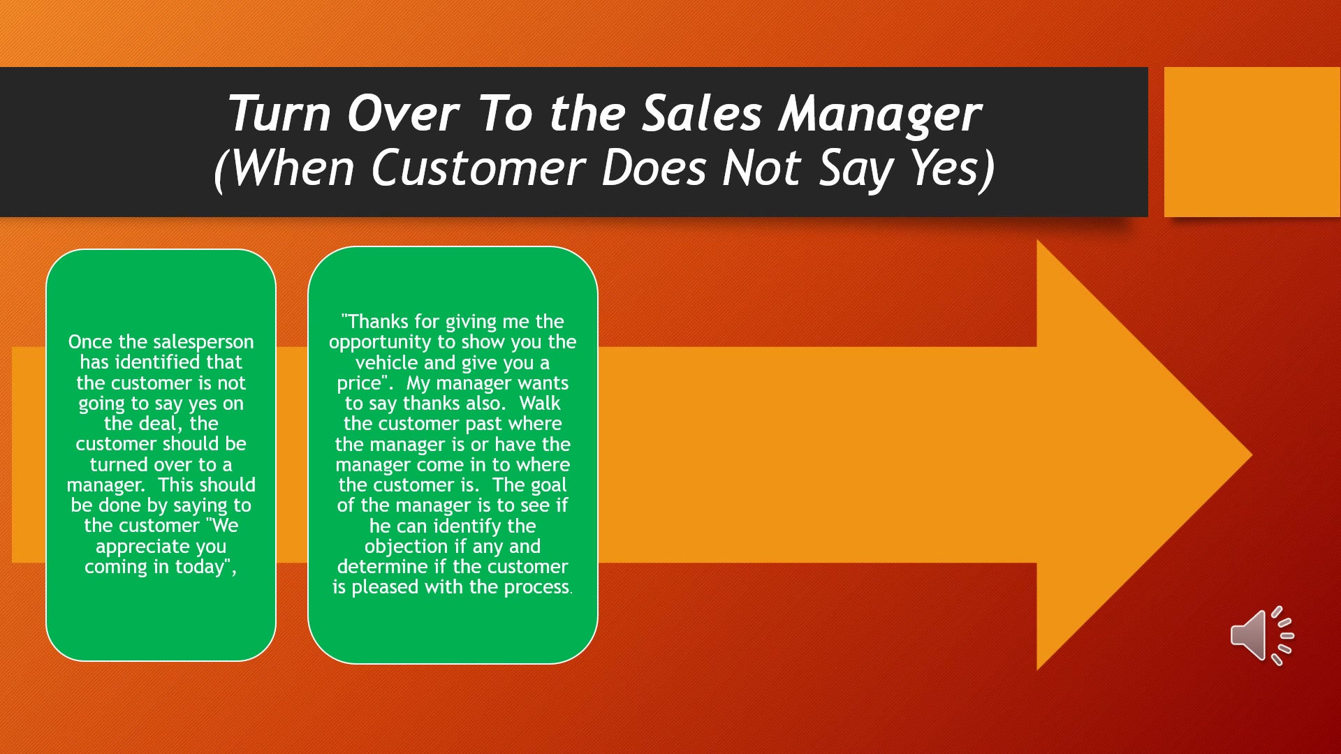 AUTO SALES VIDEO CLOSE, TURNOVER, & DELIVERY