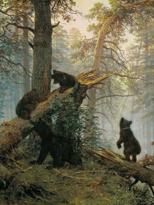 Morning in the Pine Forest (1889) by Ivan Shishkin / Konstantin Savitsky