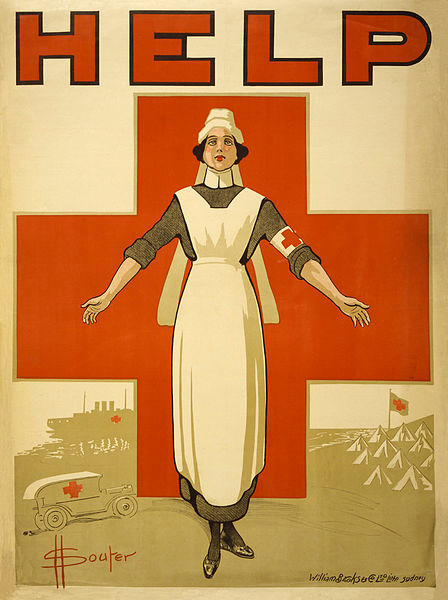 Red Cross Poster During the Great War by Souter, David Henry