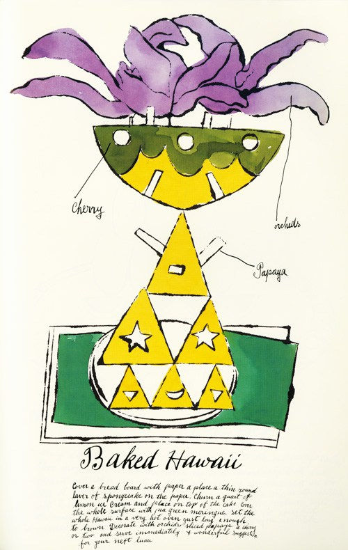 Illustrated Cookbooks: Salvador Dalí & Andy Warhol | Wild Raspberries (1959) by Andy Warhol and Suzie Frankfurt, illustrated by Andy Warhol