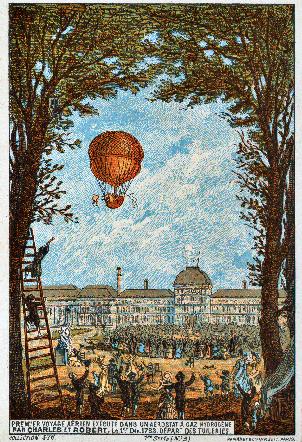 Jacques Alexandre César Charles and his co-pilot Nicolas-Louis Robert on December 1, 1783
