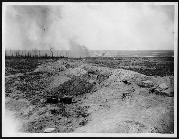 Bombarding the Gemran Trenches | January 1, 1918