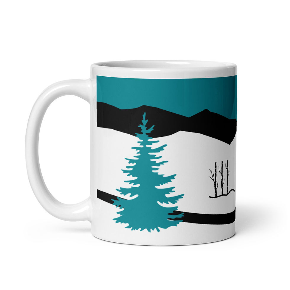 Winter Wonderland Glossy Mug | Left | Plain Mockup