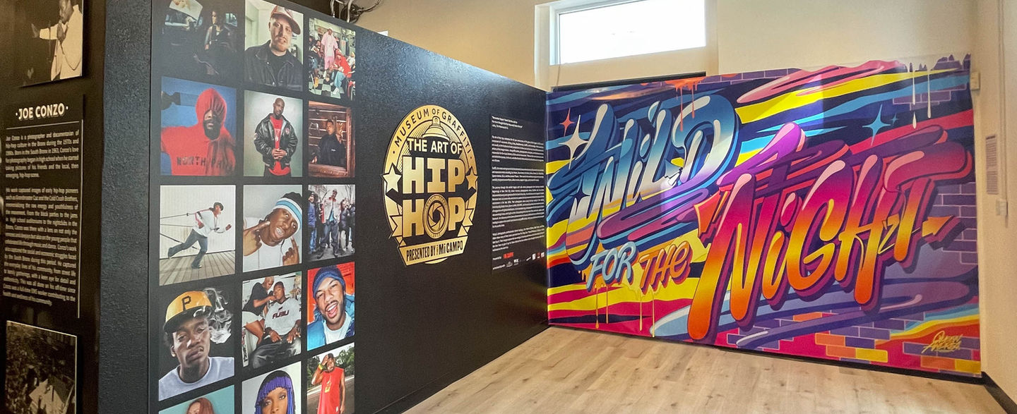 Alan Ket showing the Art of Hip Hop Exhibition in SXSW