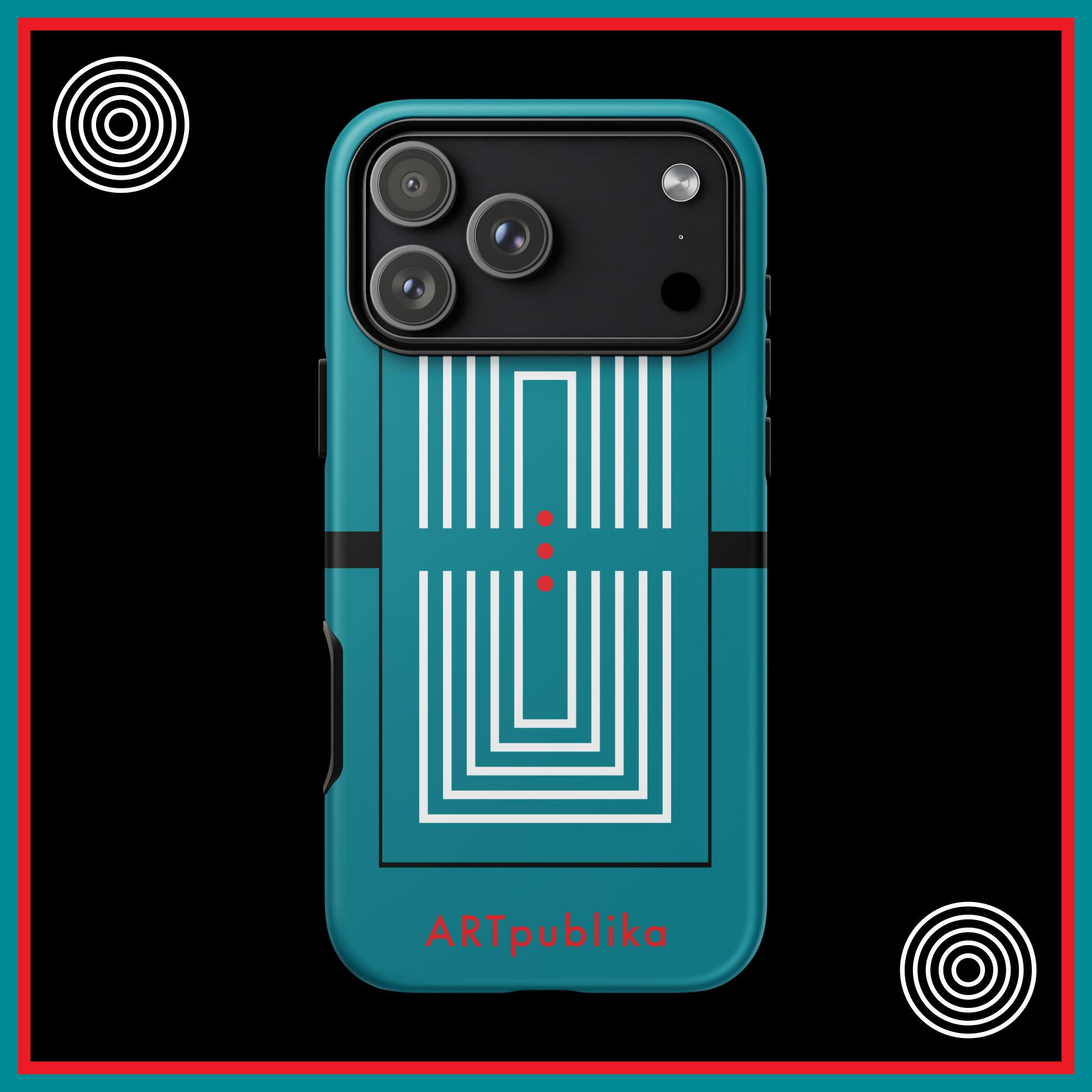 Geometric Art Phone Case | iPhone® Models 11 - 17 Pro Max | Branded Mockup