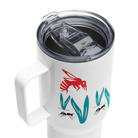 Critters Pattern Insulated Tumbler | Travel Mug with Handle