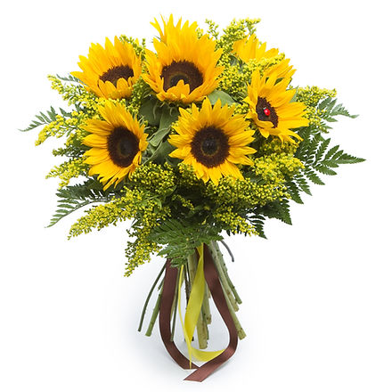 Sonnenblumenstrauß mit dekorativem Beiwerk | klein