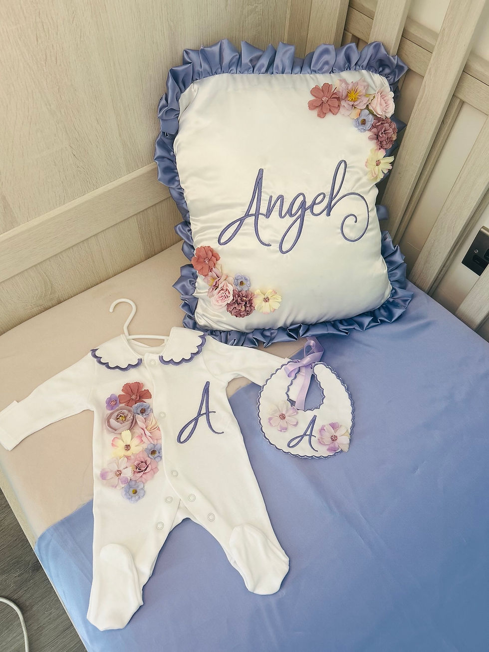 PURPLE FLORAL PILLOW SET