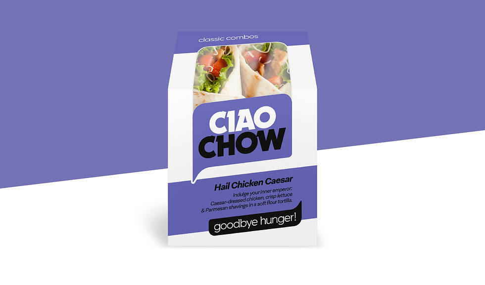 Ciao Chow wrap packaging