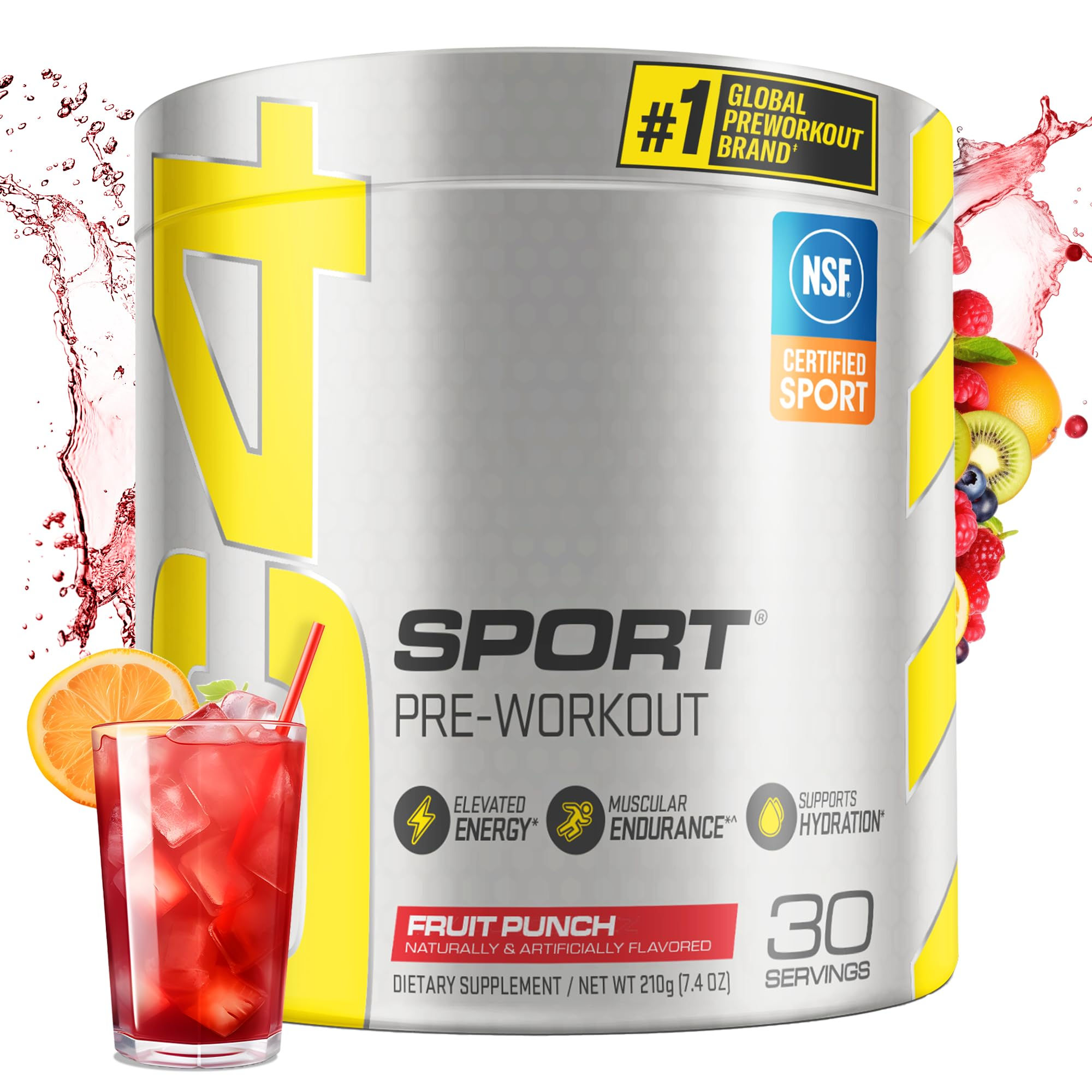 Cellucor C4 Sport Pre Workout Powder Fruit Punch - NSF Certified for Sport | 30