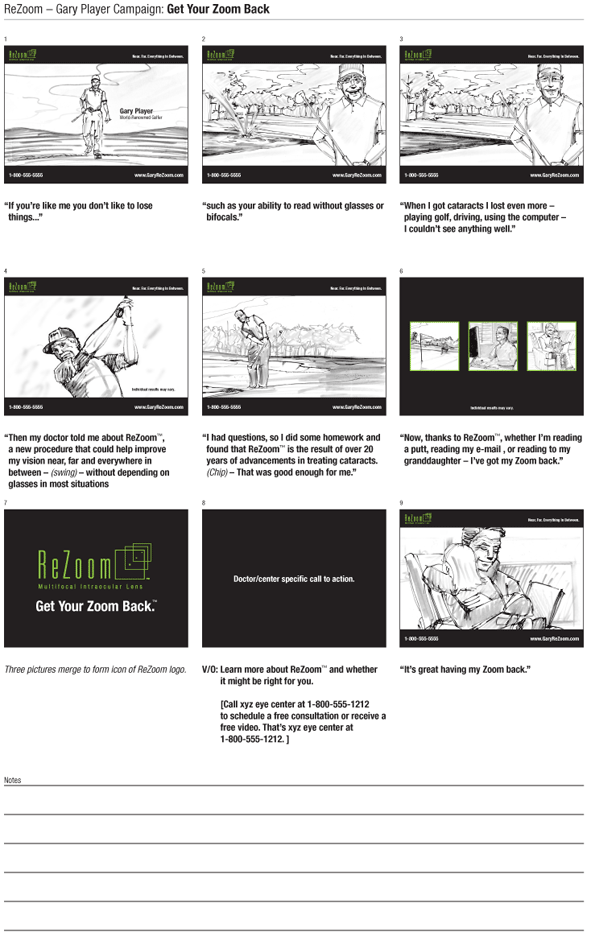 Gary Player Storyboards