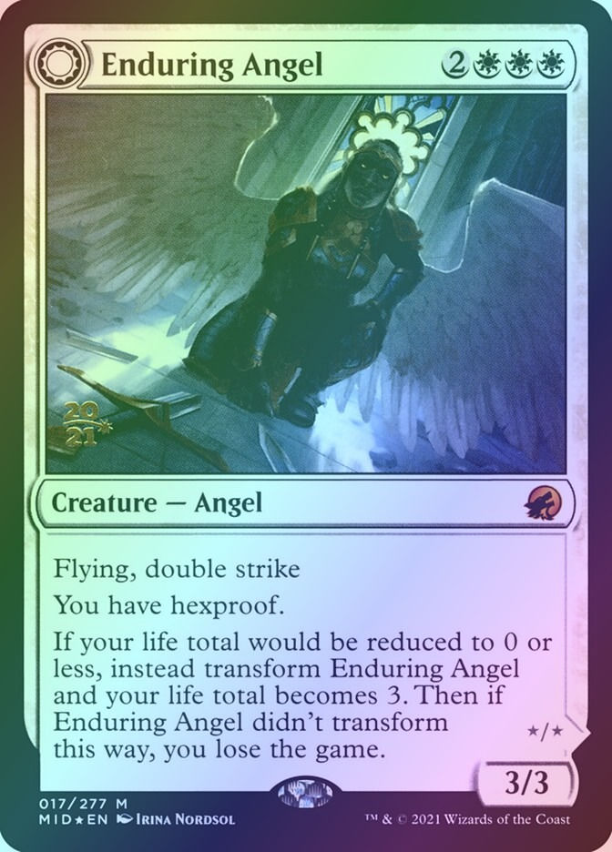 Enduring Angel // Angelic Enforcer (PMID) (17s) / Foil — cara 1 de 2