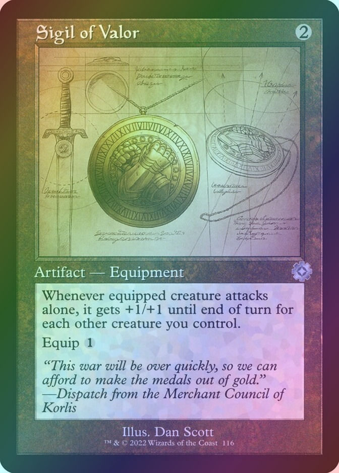 Sigil of Valor (BRR) (116) / Foil / Schematic