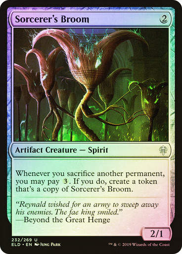 Sorcerer's Broom (ELD) (232) / Foil