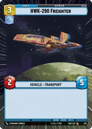 HWK-290 Freighter (Hyperspace) (SHD_#335) / Foil