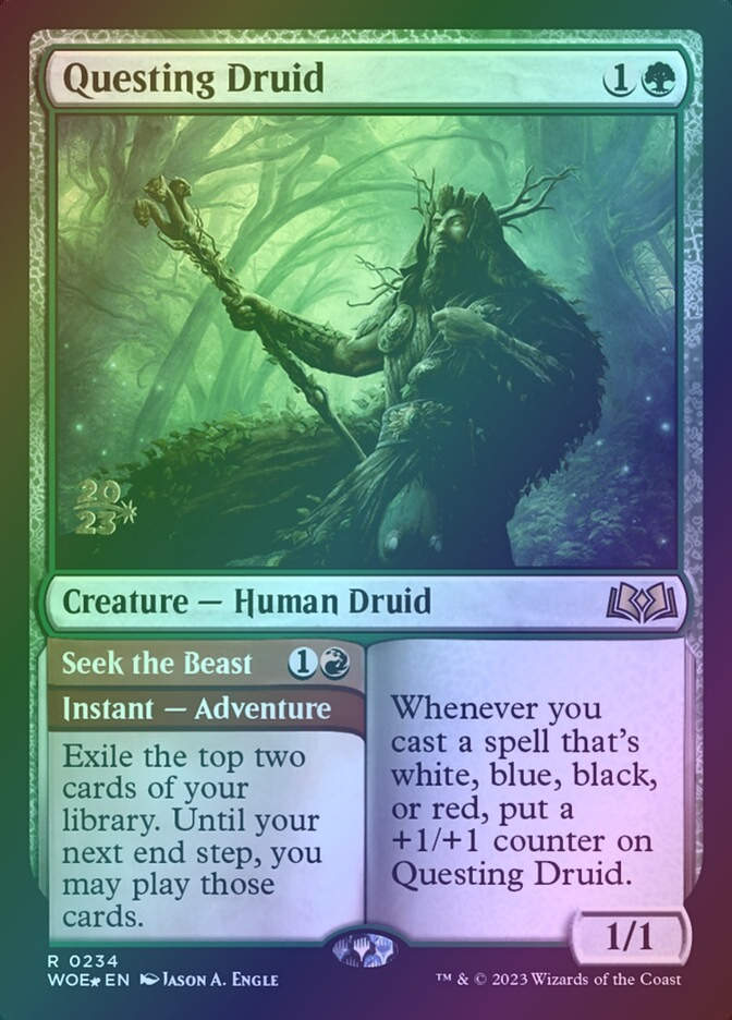 Questing Druid // Seek the Beast (PWOE) (234s) / Foil