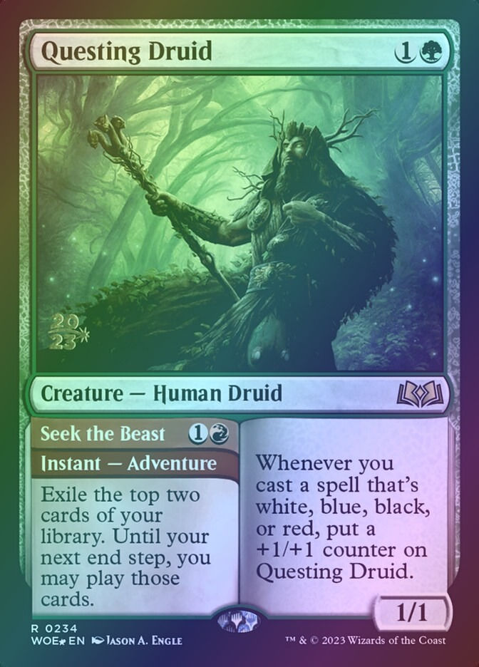 Questing Druid // Seek the Beast (PWOE) (234s) / Foil