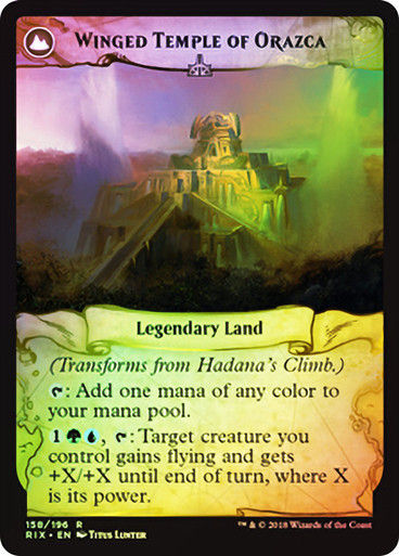 Hadana's Climb // Winged Temple of Orazca (RIX) (158) / Foil — cara 2 de 2