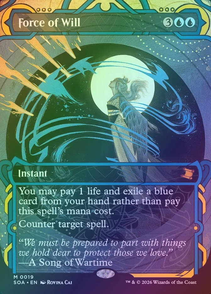Force of Will (SOA) (19) / Borderless / Showcase / Foil