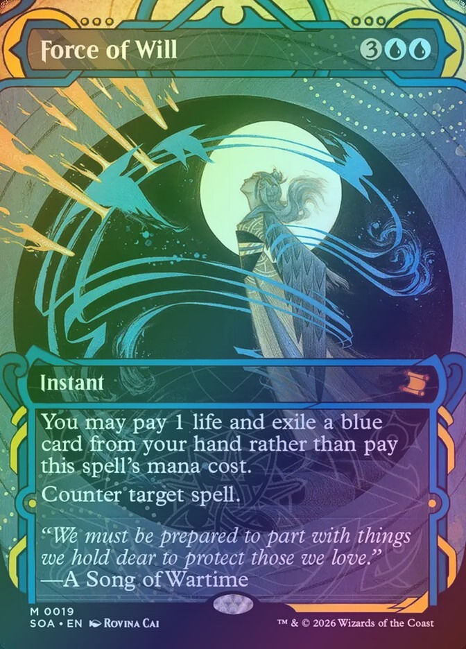 Force of Will (SOA) (19) / Borderless / Showcase / Foil