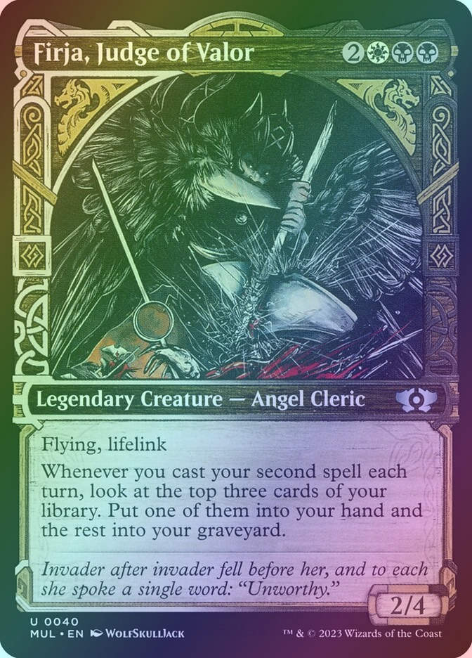 Firja, Judge of Valor (MUL) (40) / Showcase / Foil