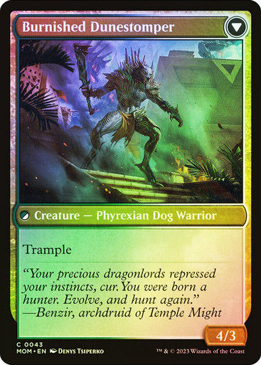 Tarkir Duneshaper // Burnished Dunestomper (mom) / Foil — cara 2 de 2