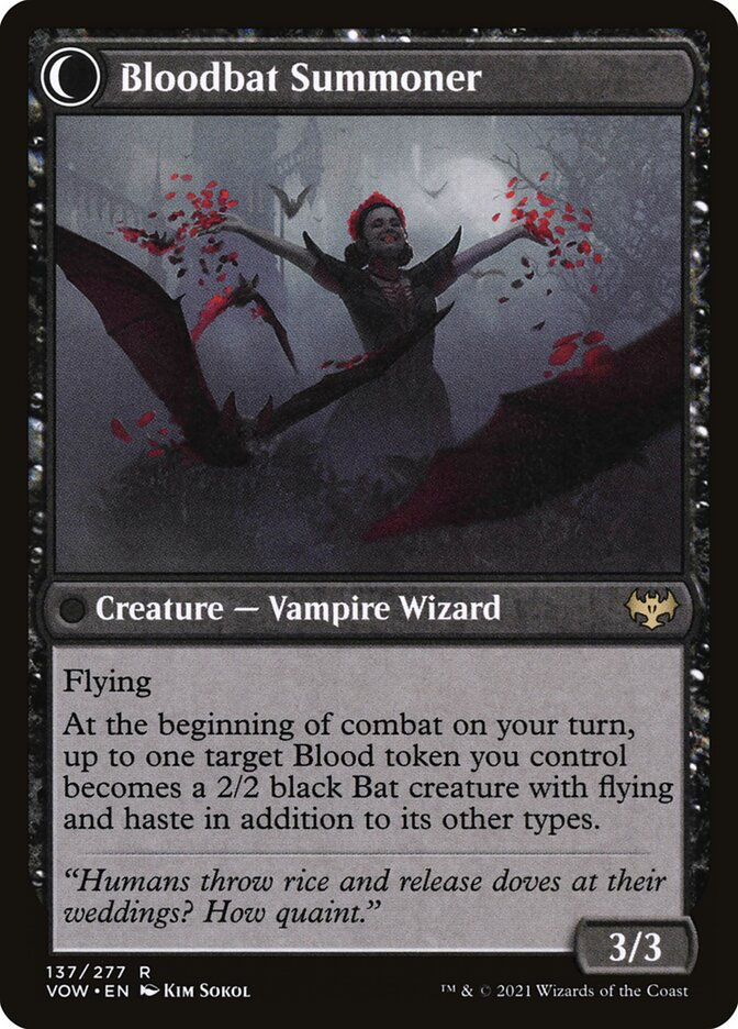 Voldaren Bloodcaster // Bloodbat Summoner (VOW) (137) — cara 2 de 2