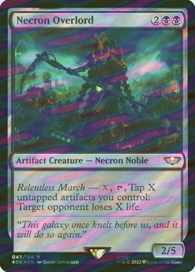 Necron Overlord (40K) (43★) / Surge Foil