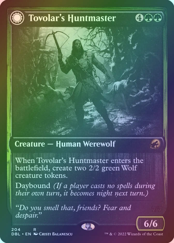 Tovolar's Huntmaster // Tovolar's Packleader (DBL) (204) / Foil