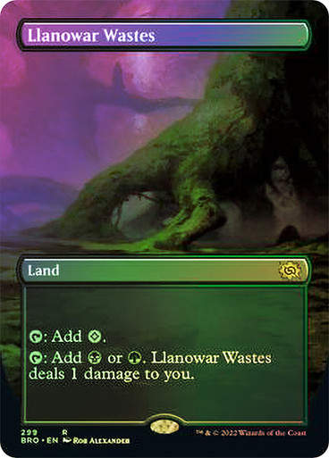 Llanowar Wastes (BRO) / Borderless Foil