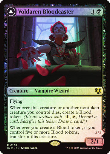 Voldaren Bloodcaster // Bloodbat Summoner (INR) (138) / Foil — cara 1 de 2