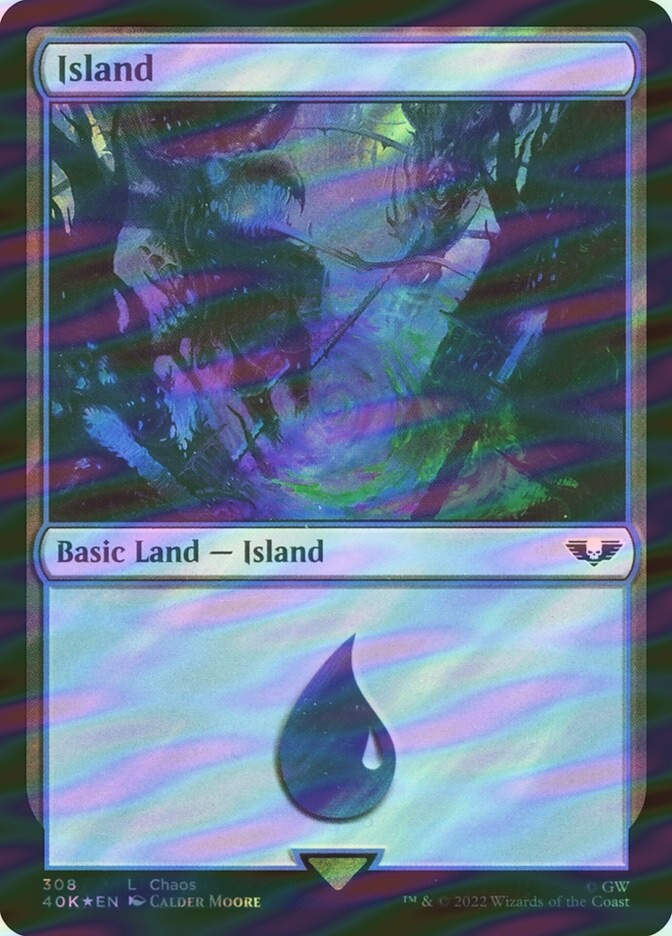 Island (40K) (308★) / Surge Foil