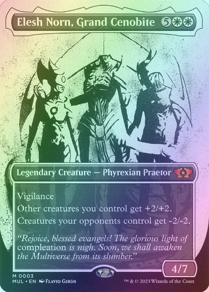 Elesh Norn, Grand Cenobite (MUL) (3) / Borderless / Showcase / Foil