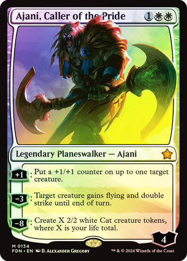 Ajani, Caller of the Pride (FDN) (134) / Foil