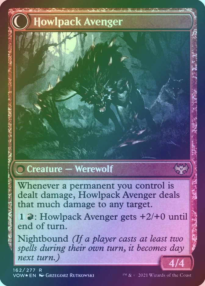 Ill-Tempered Loner // Howlpack Avenger (PVOW) (162s) / Foil — cara 2 de 2