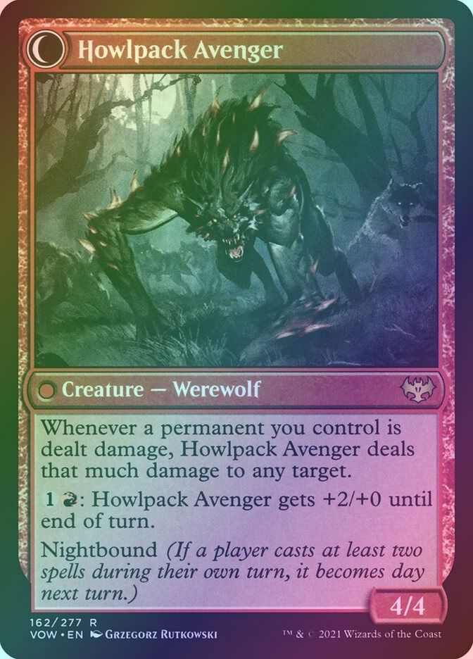 Ill-Tempered Loner // Howlpack Avenger (VOW) (162) / Foil — cara 2 de 2