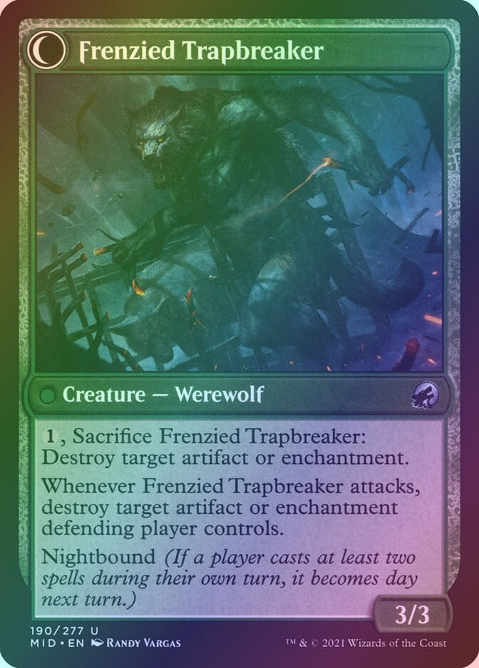 Outland Liberator // Frenzied Trapbreaker (MID) (190) / Foil — cara 2 de 2