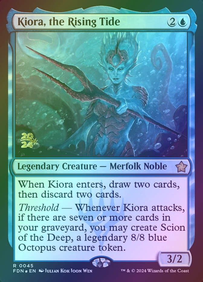 Kiora, the Rising Tide (PFDN) (45s) / Foil