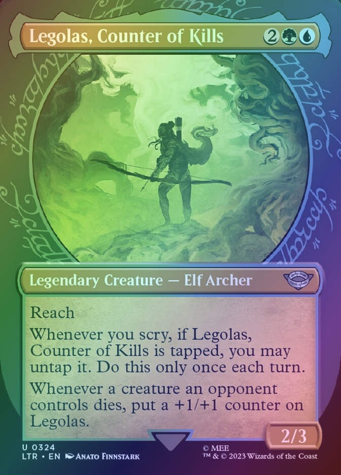 Legolas, Counter of Kills (LTR) (324) / Borderless / Showcase / Foil