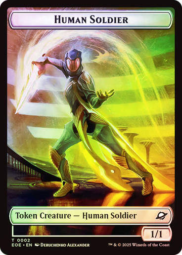 Human Soldier Token // Lander Token (#004) (TEOE) / Foil