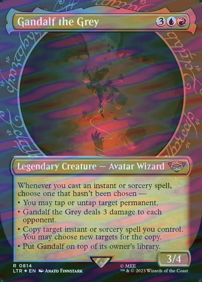 Gandalf the Grey (LTR) (814) / Borderless / Showcase / Surge Foil