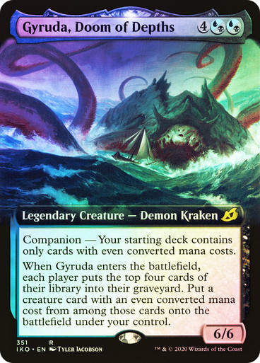 Gyruda, Doom of Depths (IKO) (351) / Extended Art / Foil