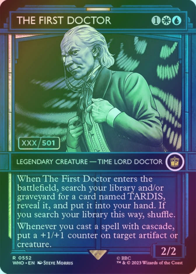 The First Doctor (WHO) (552z) / Borderless / Showcase / Double Rainbow Foil