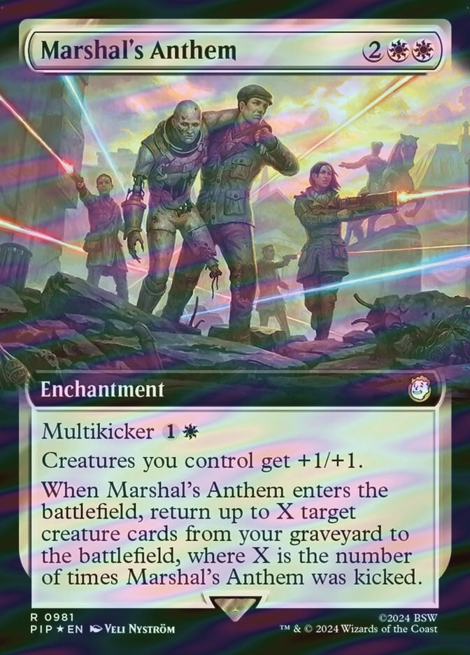 Marshal's Anthem (PIP) (981) / Extended Art / Surge Foil