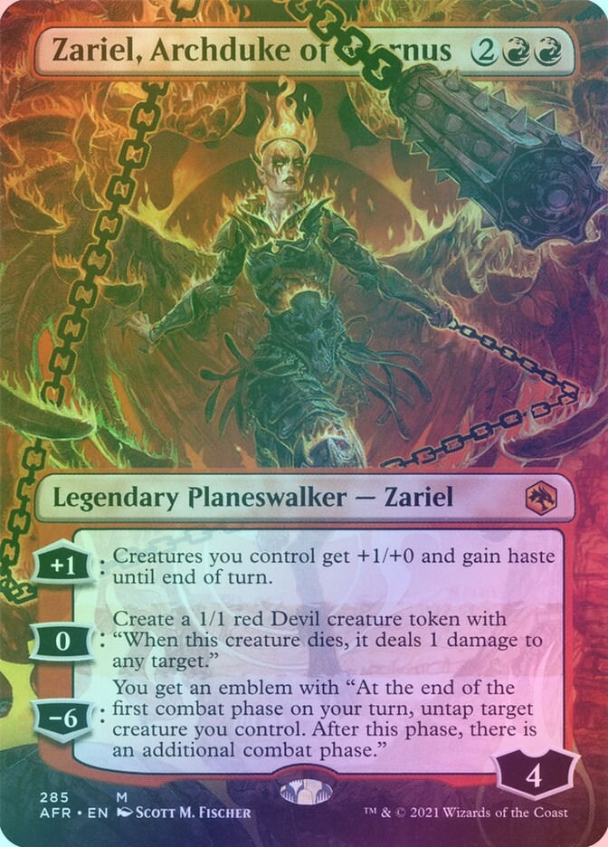 Zariel, Archduke of Avernus (AFR) (285) / Borderless / Foil