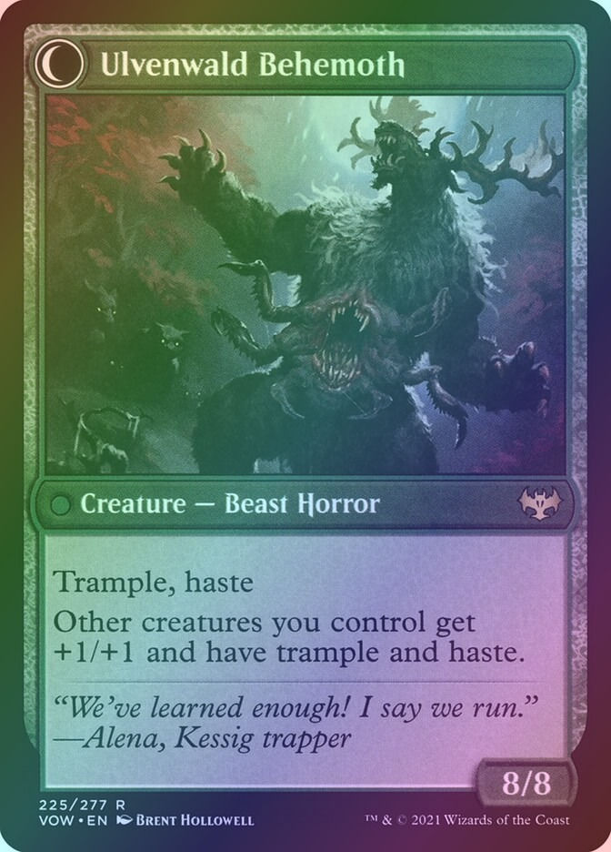 Ulvenwald Oddity // Ulvenwald Behemoth (VOW) (225) / Foil — cara 2 de 2