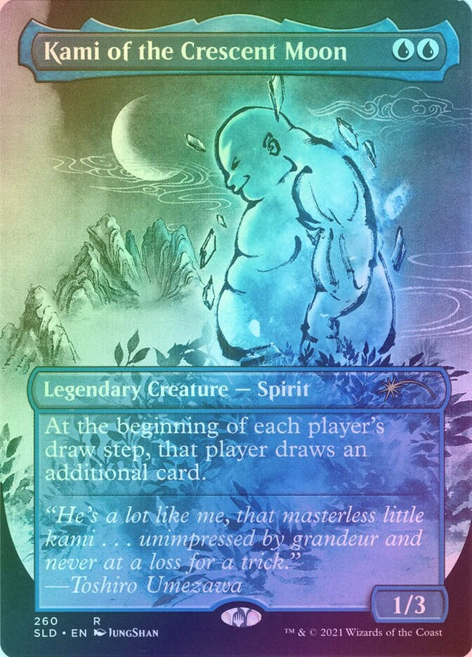 Kami of the Crescent Moon (SLD) (260) / Borderless / Foil